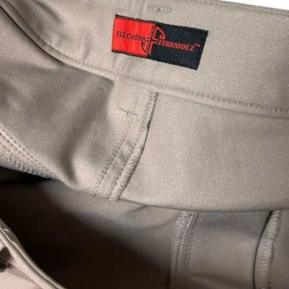 Filomena Fernandez Mixed Media Taupe Womens Pants Jeans Sz 38/XS 2-Tone Skinny - Picture 6 of 8